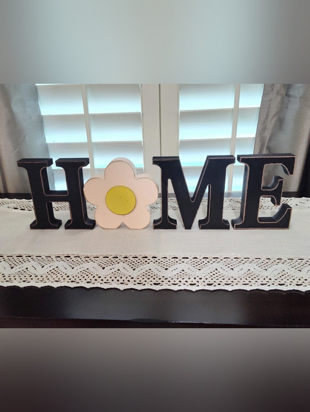 Rustic Black Wood Block Letters w/10 Holiday Accent Blocks - Picture 5 of 10